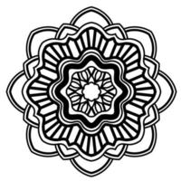 Mandala. dekorative runde gekritzelblume lokalisiert auf weißem hintergrund. geometrisches Kreiselement. vektor