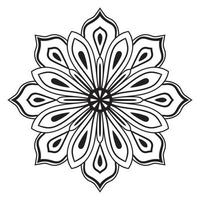 süße Mandalas. dekorative runde Doodle-Blume isoliert auf weißem Hintergrund. geometrische dekorative Ornamente im ethnisch-orientalischen Stil. vektor