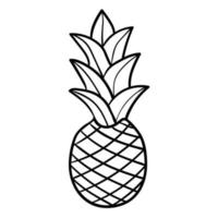 Ananas isoliert auf weißem Hintergrund. Cartoon-Ananas. vektor