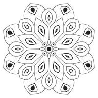 süße Mandalas. dekorative runde Doodle-Blume isoliert auf weißem Hintergrund. geometrische dekorative Ornamente im ethnisch-orientalischen Stil. vektor