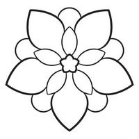 süße Mandalas. dekorative runde Doodle-Blume isoliert auf weißem Hintergrund. geometrische dekorative Ornamente im ethnisch-orientalischen Stil. vektor