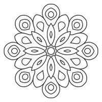 süße Mandalas. dekorative runde Doodle-Blume isoliert auf weißem Hintergrund. geometrische dekorative Ornamente im ethnisch-orientalischen Stil. vektor