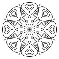 süße Mandalas. dekorative runde Doodle-Blume isoliert auf weißem Hintergrund. geometrische dekorative Ornamente im ethnisch-orientalischen Stil. vektor