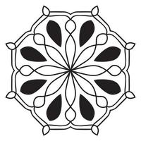 süße Mandalas. dekorative runde Doodle-Blume isoliert auf weißem Hintergrund. geometrische dekorative Ornamente im ethnisch-orientalischen Stil. vektor