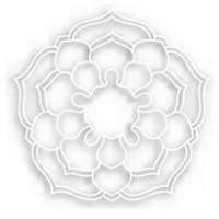 Umriss-Mandala. dekorative runde Gekritzelblume. geometrisches Kreiselement. vektor