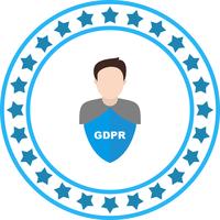 Vector GDPR Security men avatar ikon