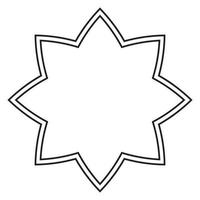 abstraktes Gekritzel lockige dünne Linie runder Rahmen isoliert auf weißem Hintergrund. Mandala-Grenze. vektor