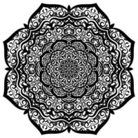 Mandala. dekorative runde gekritzelblume lokalisiert auf weißem hintergrund. geometrisches Kreiselement. vektor