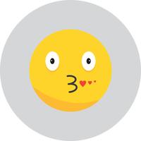 Vektor Kuss Emoji-Symbol
