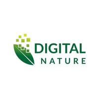 digitales Natur-Logo-Design vektor