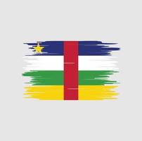 Pinselstrich mit zentralafrikanischer Flagge, Nationalflagge vektor