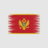 Pinselstrich der montenegro-Flagge, Nationalflagge vektor