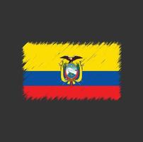 ecuador flag pinselstrich vektor