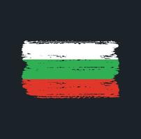 Bulgariens flagga med borste stil vektor