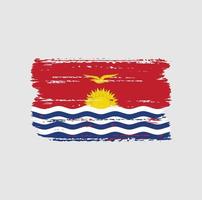 Flagge von Kiribati mit Pinselstil vektor