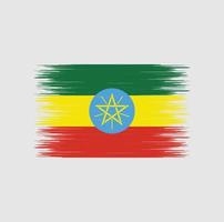 Äthiopien Flagge Pinselstrich, Nationalflagge vektor