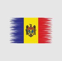moldaviens flagga penseldrag, nationell flagga vektor