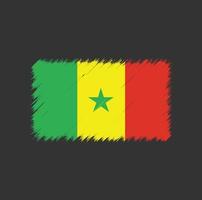 Pinselstrich der Senegal-Flagge vektor