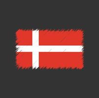 Pinselstrich der dänischen Flagge vektor