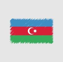 azerbajdzjans flagga penseldrag vektor