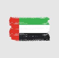 Flagge der Vereinigten Arabischen Emirate mit Pinselstil vektor