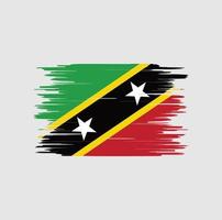 saint kitts och nevis flagga penseldrag, nationalflagga vektor