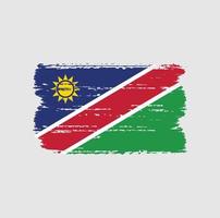 Flagge von Namibia mit Pinselstil vektor