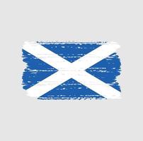 Flagge von Schottland mit Pinselstil vektor