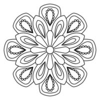 süße Mandalas. dekorative runde Doodle-Blume isoliert auf weißem Hintergrund. geometrische dekorative Ornamente im ethnisch-orientalischen Stil. vektor