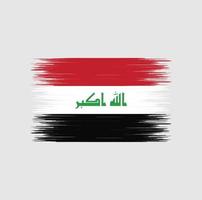 Pinselstrich der Irak-Flagge, Nationalflagge vektor