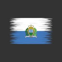 san marino flag pinselstrich, nationalflagge vektor