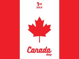 Plakat glücklichen Kanada-Tages mit Flaggen-Vektor-Design vektor