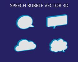 Sprechblase 3D-Vektor-Design-Illustration vektor