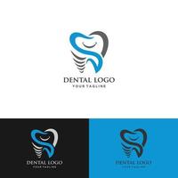 Bestes zahnmedizinisches abstraktes Logo-Design lässt Sie lächeln Zahnlogo-Vektor