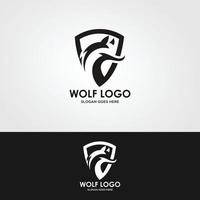 wolf vintage logotyp lager vektor