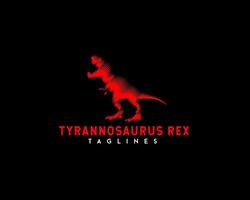 dinosaurie logotyp. dinosaurie siluett. dinosaurielogotyp i halvton vektor