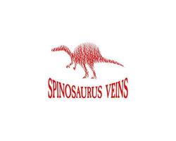 spinosaurus logotyp. dinosaurie siluett. dinosaurielogotyp i halvton