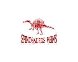 Spinosaurus-Logo. Dinosaurier-Silhouette. Halbton-Dinosaurier-Logo vektor