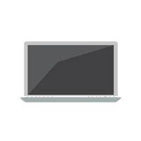 laptop platt ikon. datorsymbol. vektor illustration på vitt