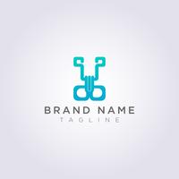 Clamp Logo Design für Ihr Unternehmen oder Ihre Marke vektor