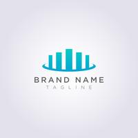 Logo Design från en kombinerad streckdiagramsymbol med en krona för ditt företag eller varumärke vektor