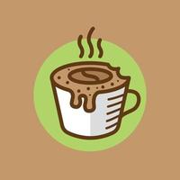 Kaffee-Cookie-Symbol vektor