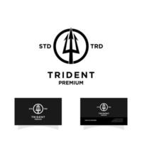 trident vintage logotypdesign vektor