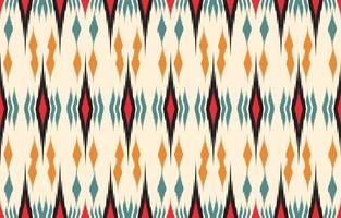 ikat ethnische vektorblume schöne kunst. ikat nahtloses muster in stammes-, volksstickerei, mexikanischer stil. aztekischer geometrischer kunstverzierungsdruck. design für tapeten, kleidung, verpackung. vektor