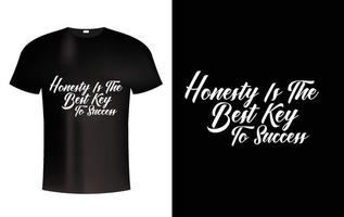 ärlighet är besy key framgång t-shirt gratis mall vektor