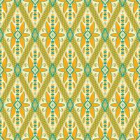 gelbgrüne blaugrüne Blume auf Elfenbein. geometrisches ethnisches orientalisches Muster traditionelles Design für Hintergrund, Teppich, Tapete, Kleidung, Verpackung, Batik, Stoff, Vektorillustrationsstickereiart vektor