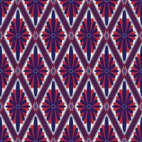 rote marineblaue blume auf weiß. geometrisches ethnisches orientalisches Muster traditionelles Design für Hintergrund, Teppich, Tapete, Kleidung, Verpackung, Batik, Stoff, Vektorillustrationsstickereiart vektor