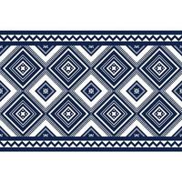 indigoblått geometriskt etniskt orientaliskt mönster traditionell design för bakgrund, matta, tapeter, kläder, inslagning, batik, tyg, vektorillustrationbroderistil vektor