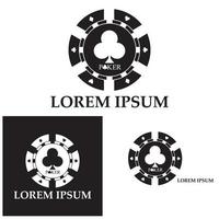 Casino-Chip-Symbol Poker-Chip-Vektor-Symbol-Logo Casino-Chips für Poker oder roulette.Vektor-Illustration isoliert auf weißem Hintergrund vektor