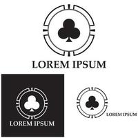 Casino-Chip-Symbol Poker-Chip-Vektor-Symbol-Logo Casino-Chips für Poker oder roulette.Vektor-Illustration isoliert auf weißem Hintergrund vektor